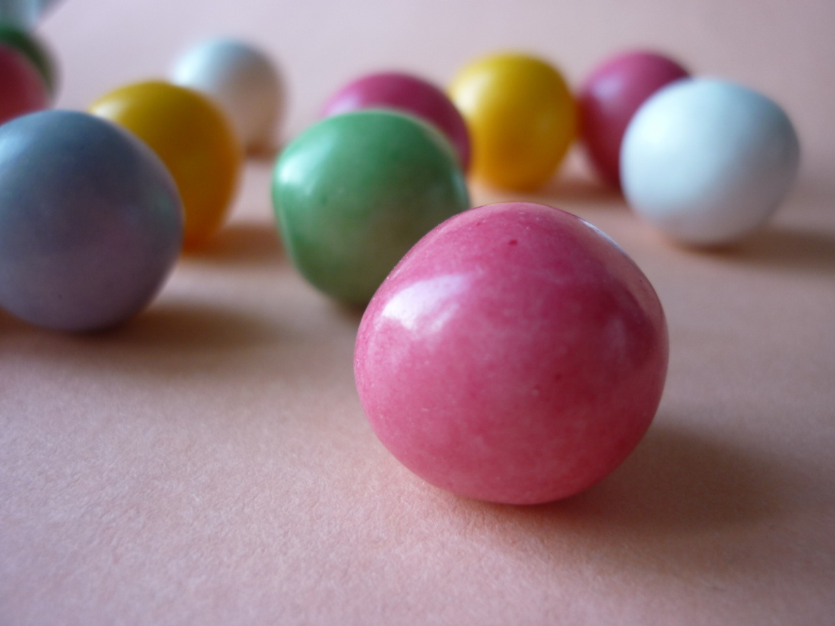 bubble gum colours žvýkačky Terracotta